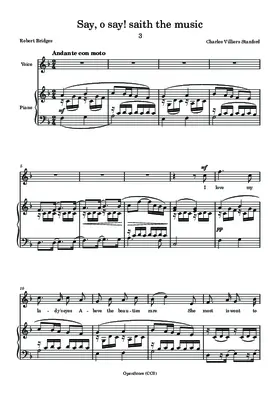 Say, o say! saith the music