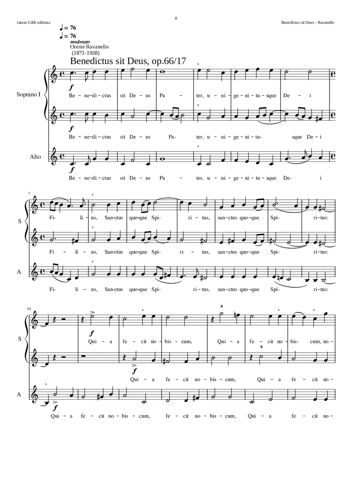 Benedictus sit Deus - Page 1