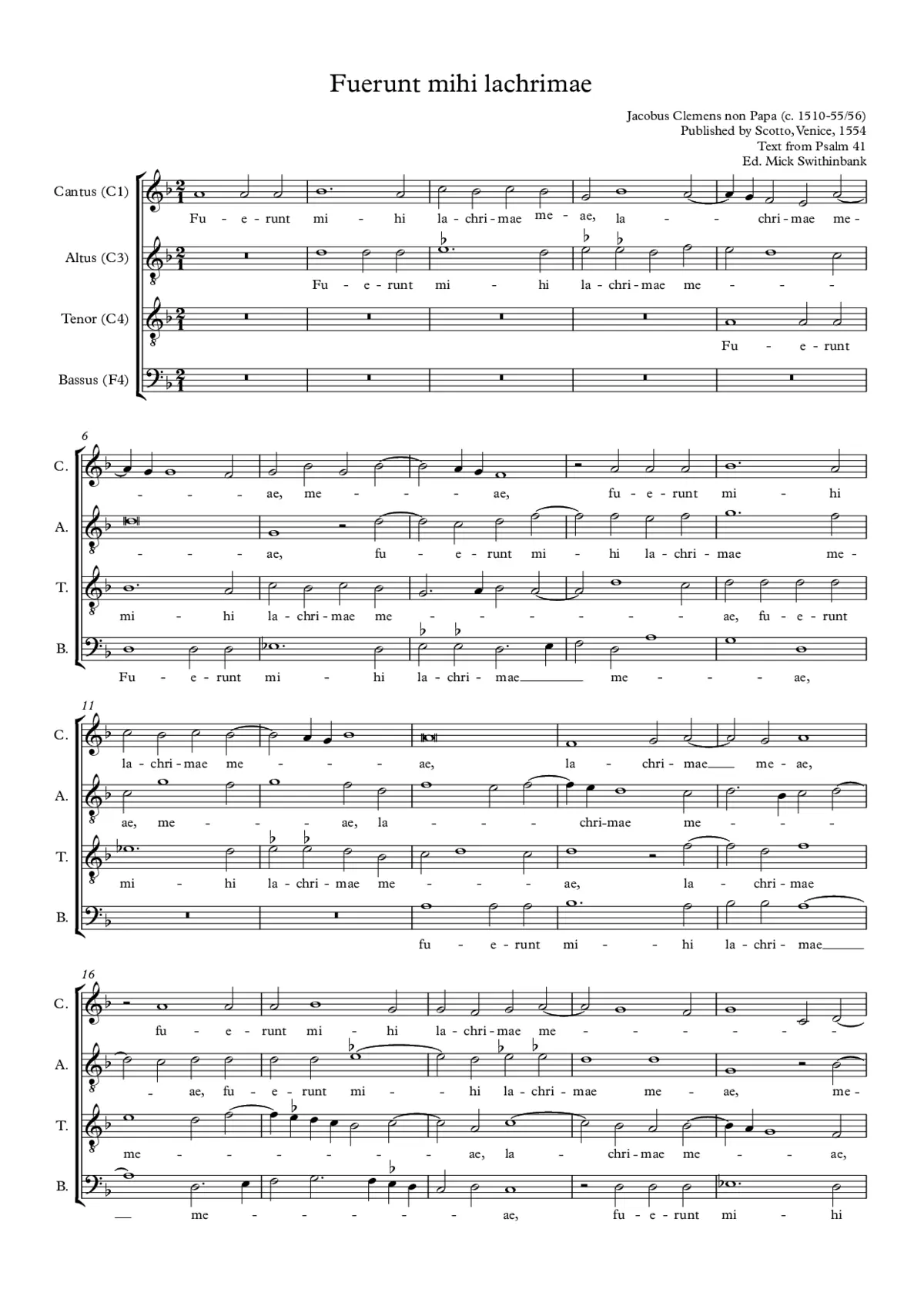 Fuerunt mihi lachrimae - Page 1