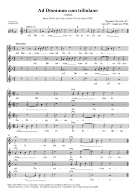 Ad Dominum cum tribularer, Canon à 4