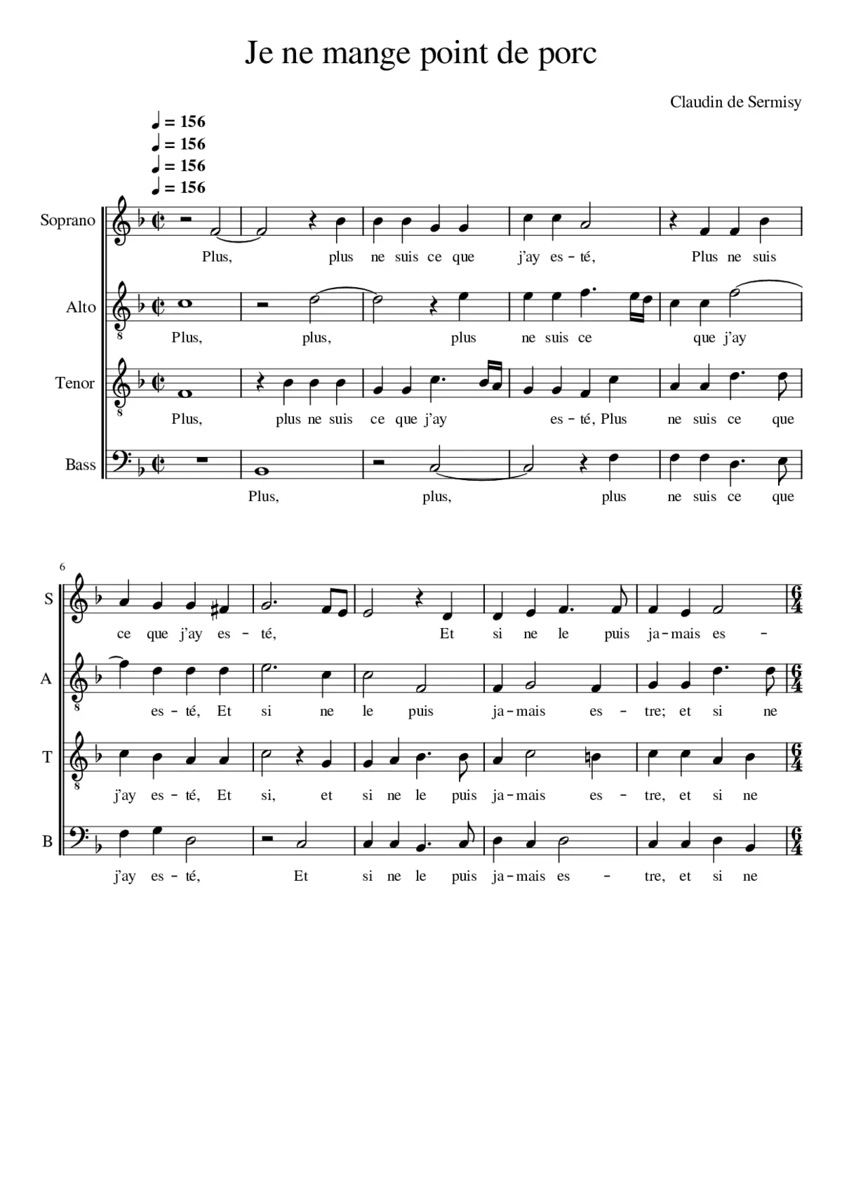 Plus ne suis ce que j'ay esté - Page 1