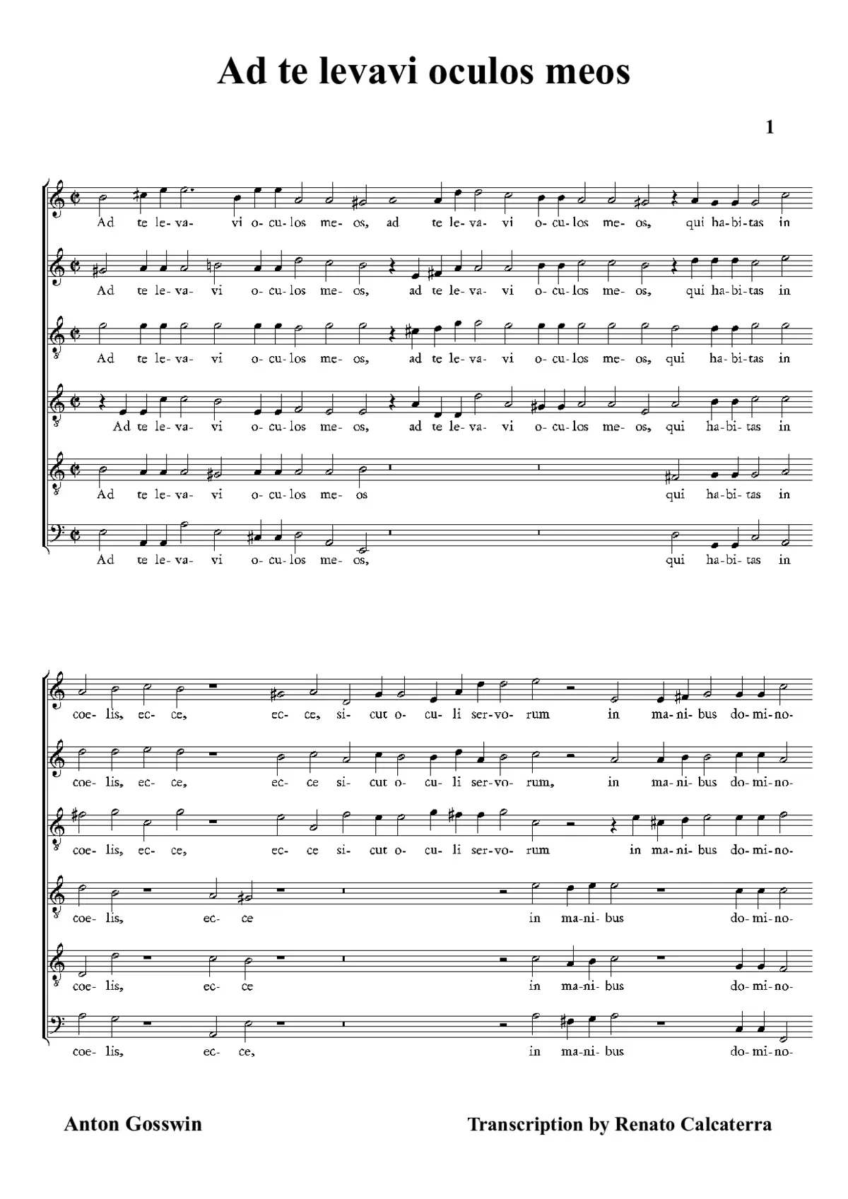 Ad te levavi oculos meos - Page 1