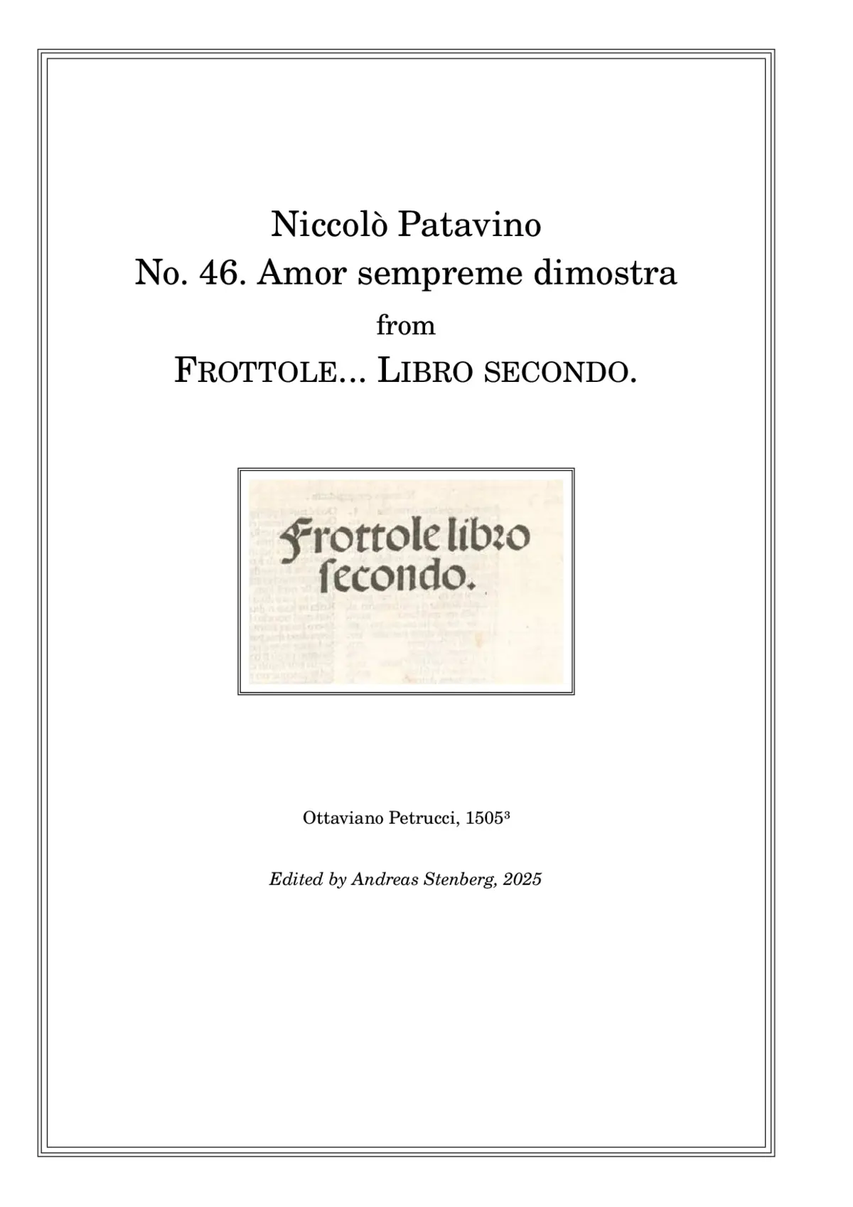 Amor sempre me dimostra - Page 1