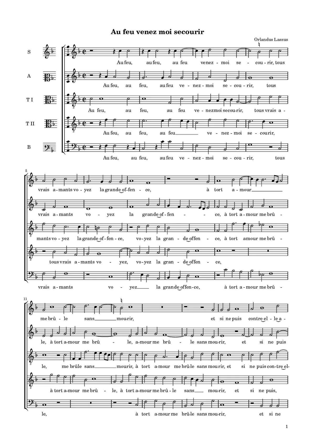 Au feu, venez moi secourir - Page 1