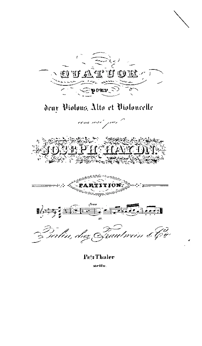String Quartet in E-flat major - Page 1