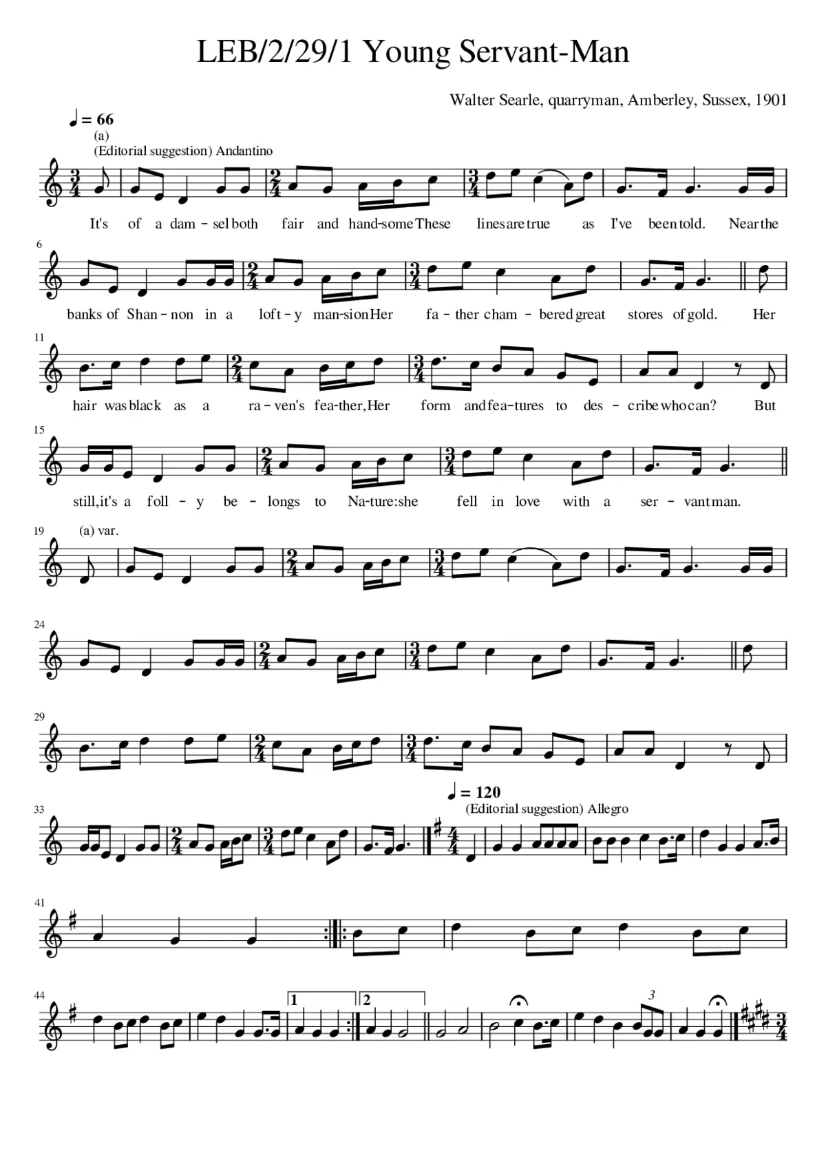 LEB/2/29/1 Young Servant-Man - Page 1