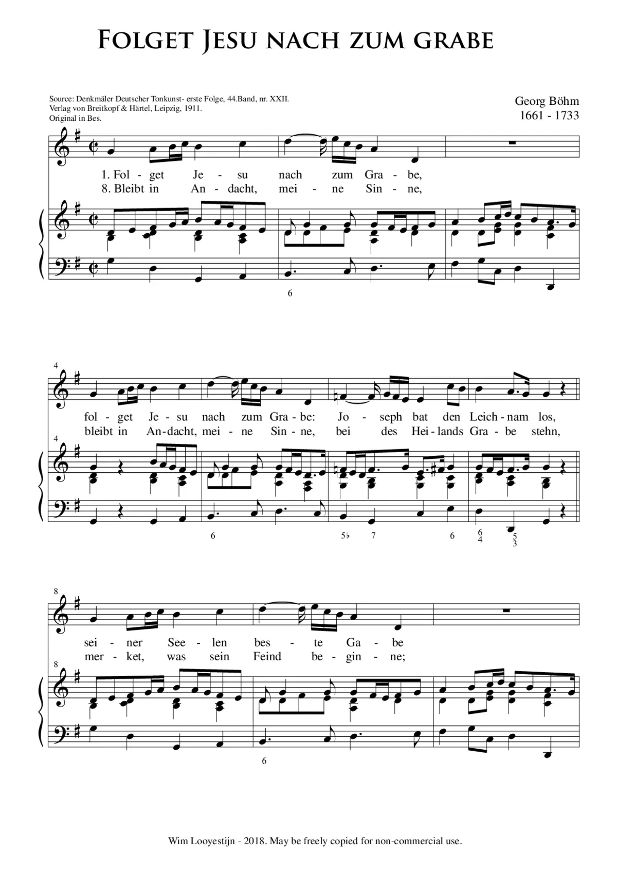 Folget Jesu nach zum Grabe - Page 1