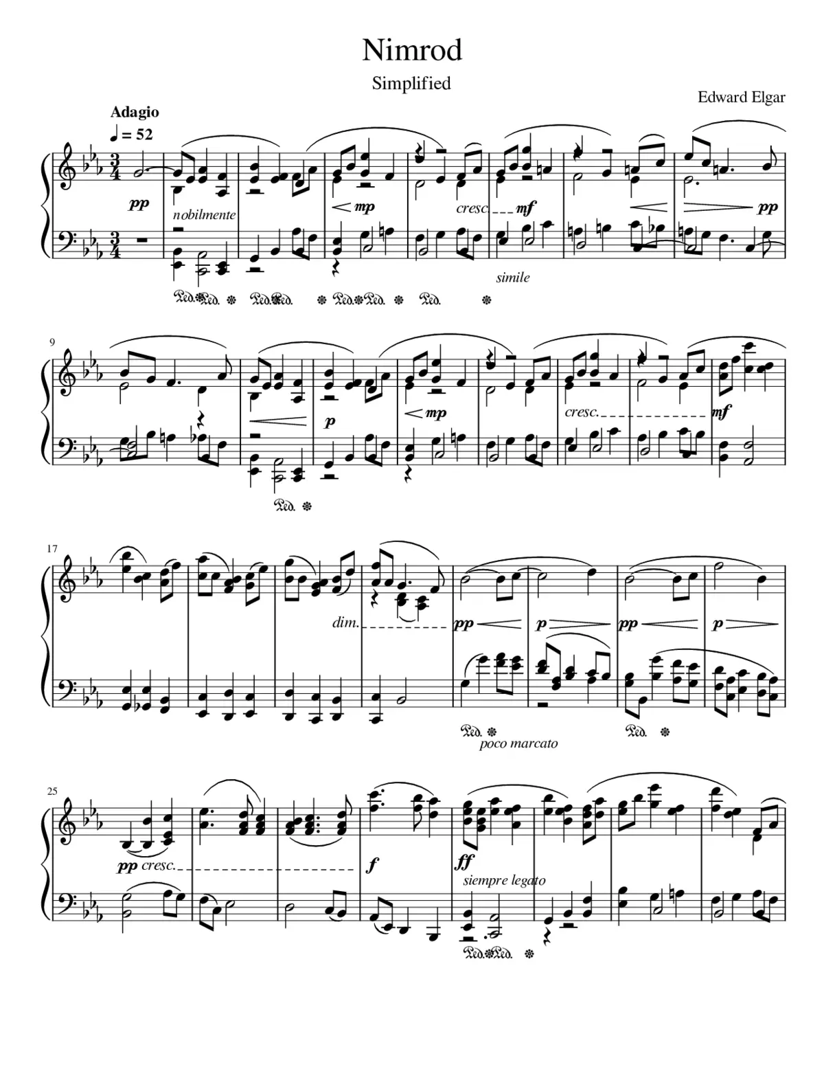 Variations on an Original Theme 'Enigma' Op.36 - Page 1