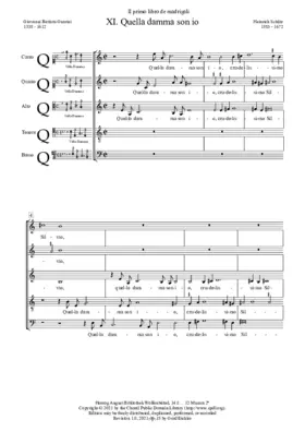 Quella damma son io, SWV 11