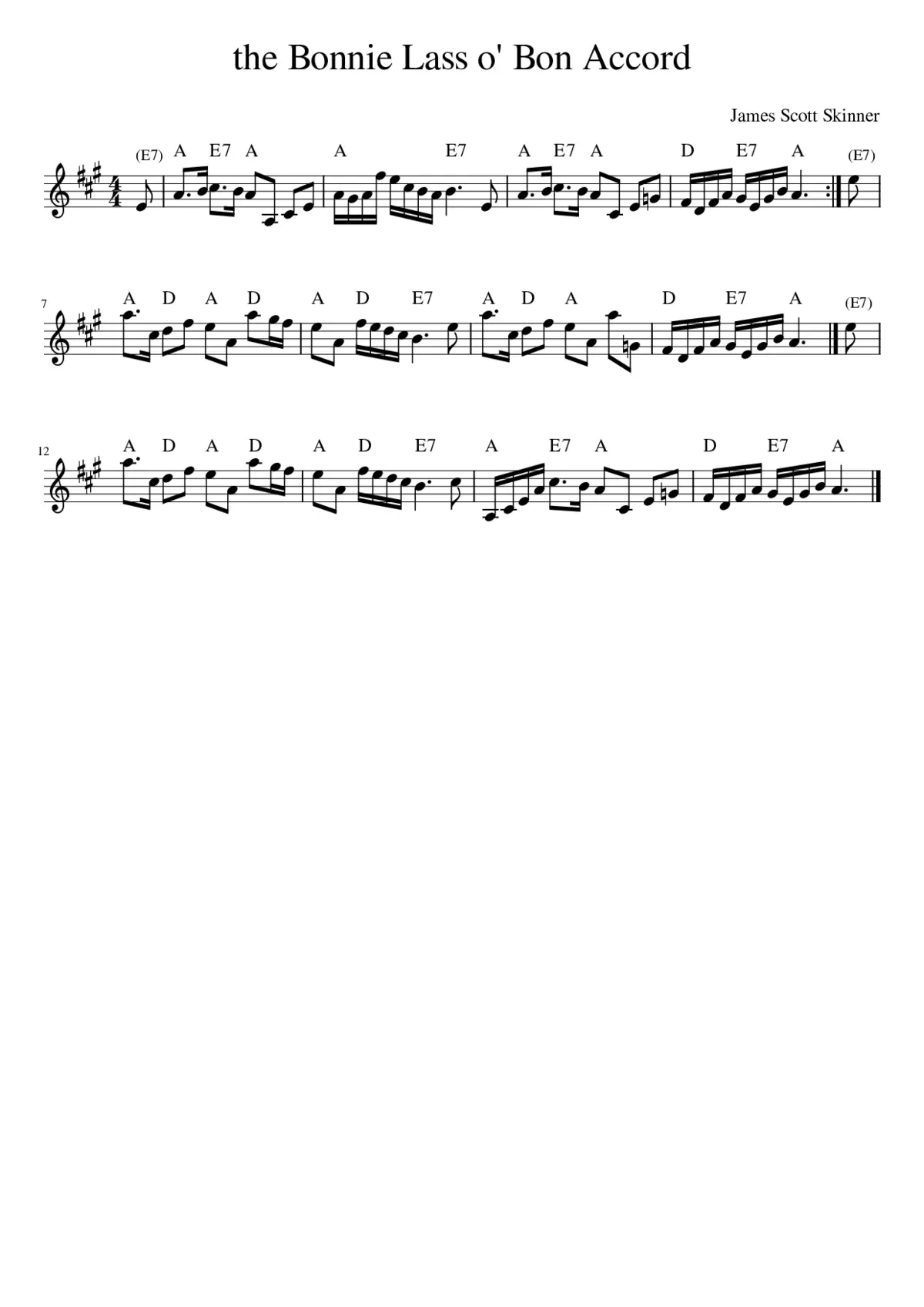 The Bonnie Lass o' Bon Accord - Page 1