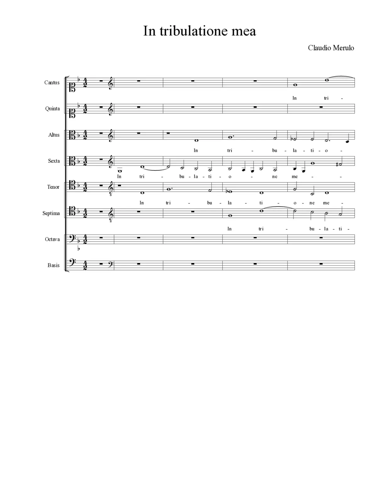 In tribulatione mea - Page 1