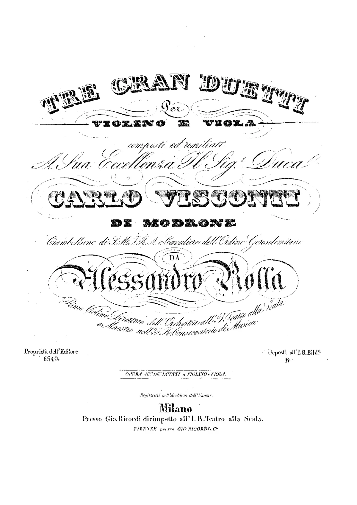 3 Grand Duos for Violin and Viola - Page 1