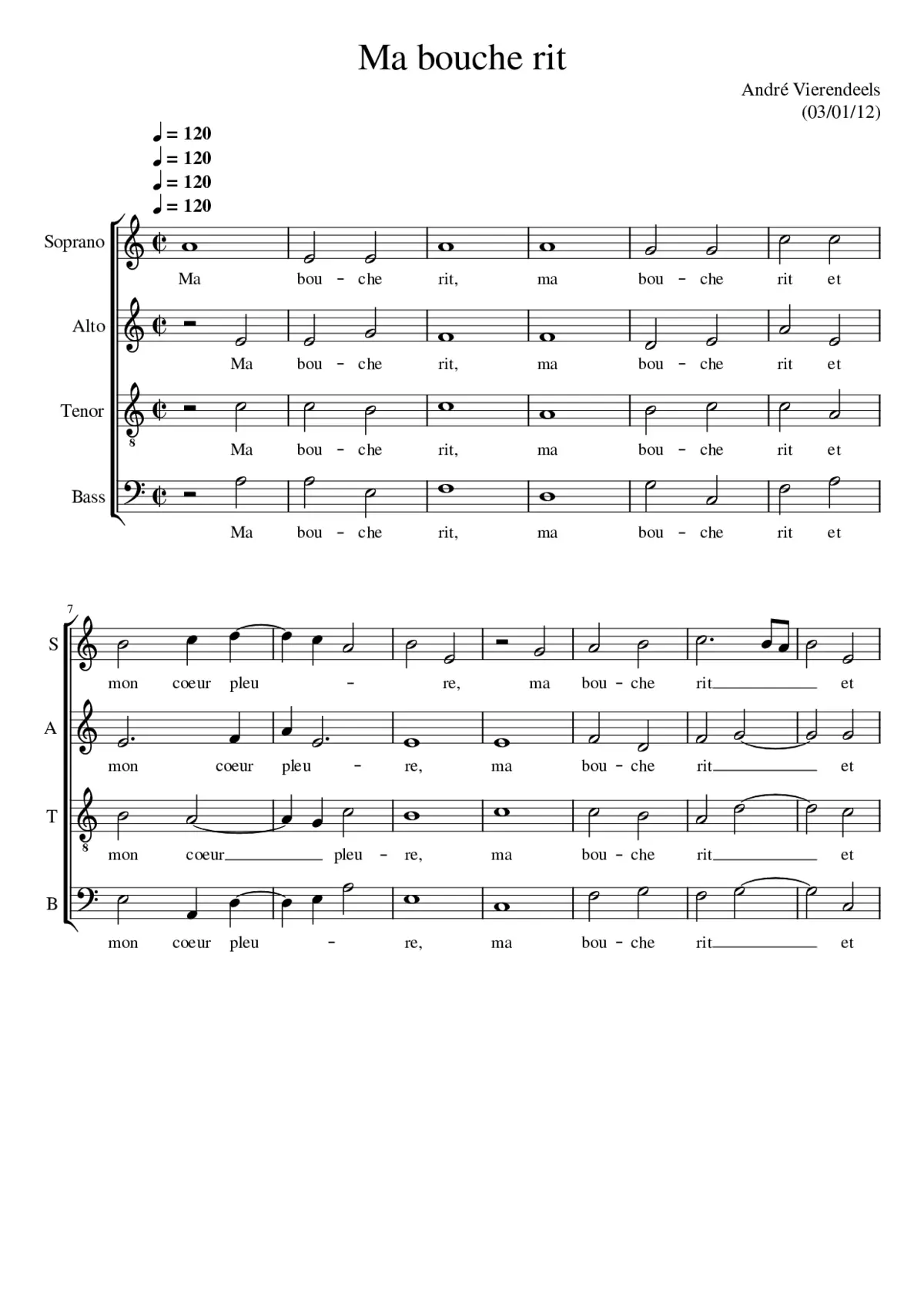 Ma bouche rit - Page 1