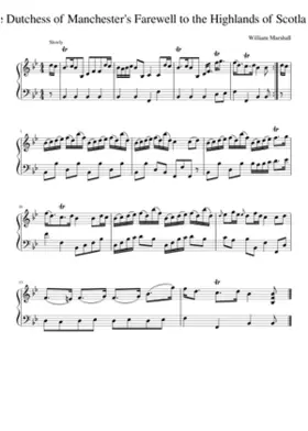 the Dutchess of Manchester's Farewell to the Highlands of Scotland