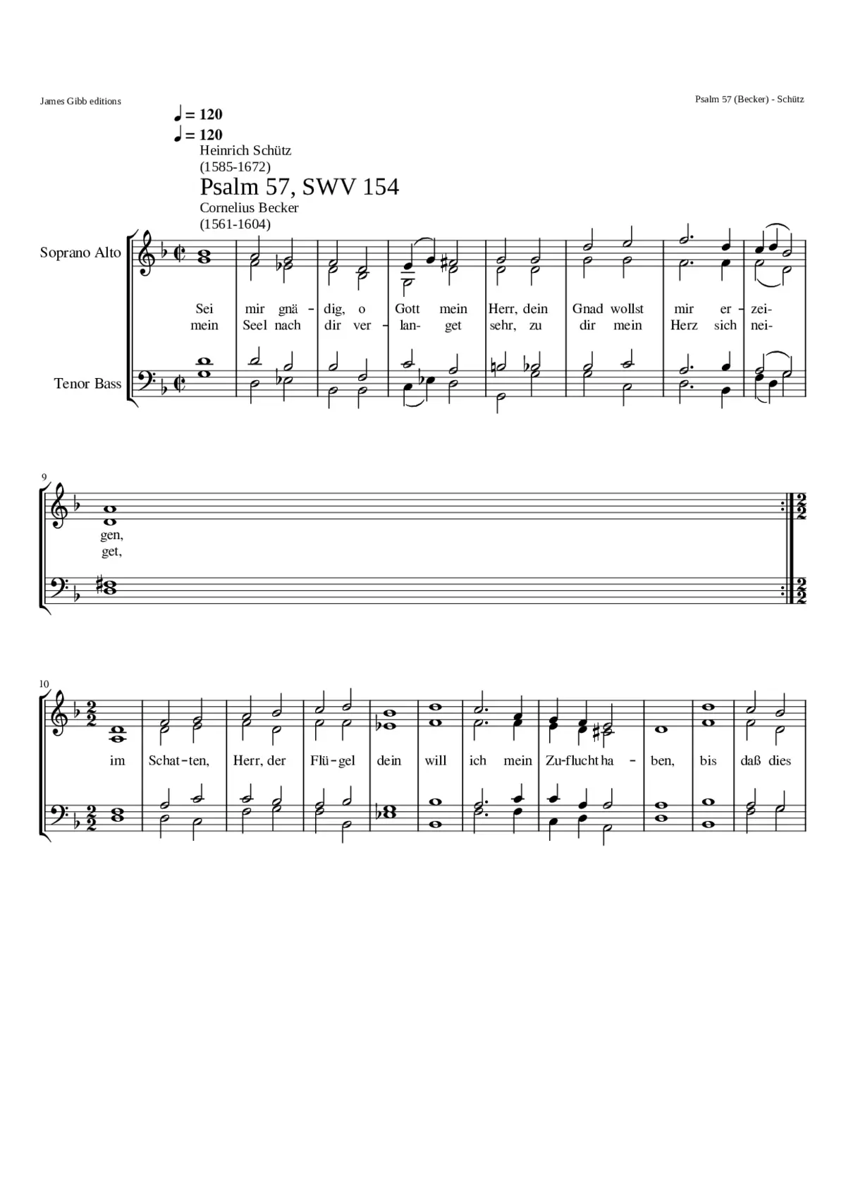 Sei mir gnädig o Gott mein Herr SWV 154 - Page 1