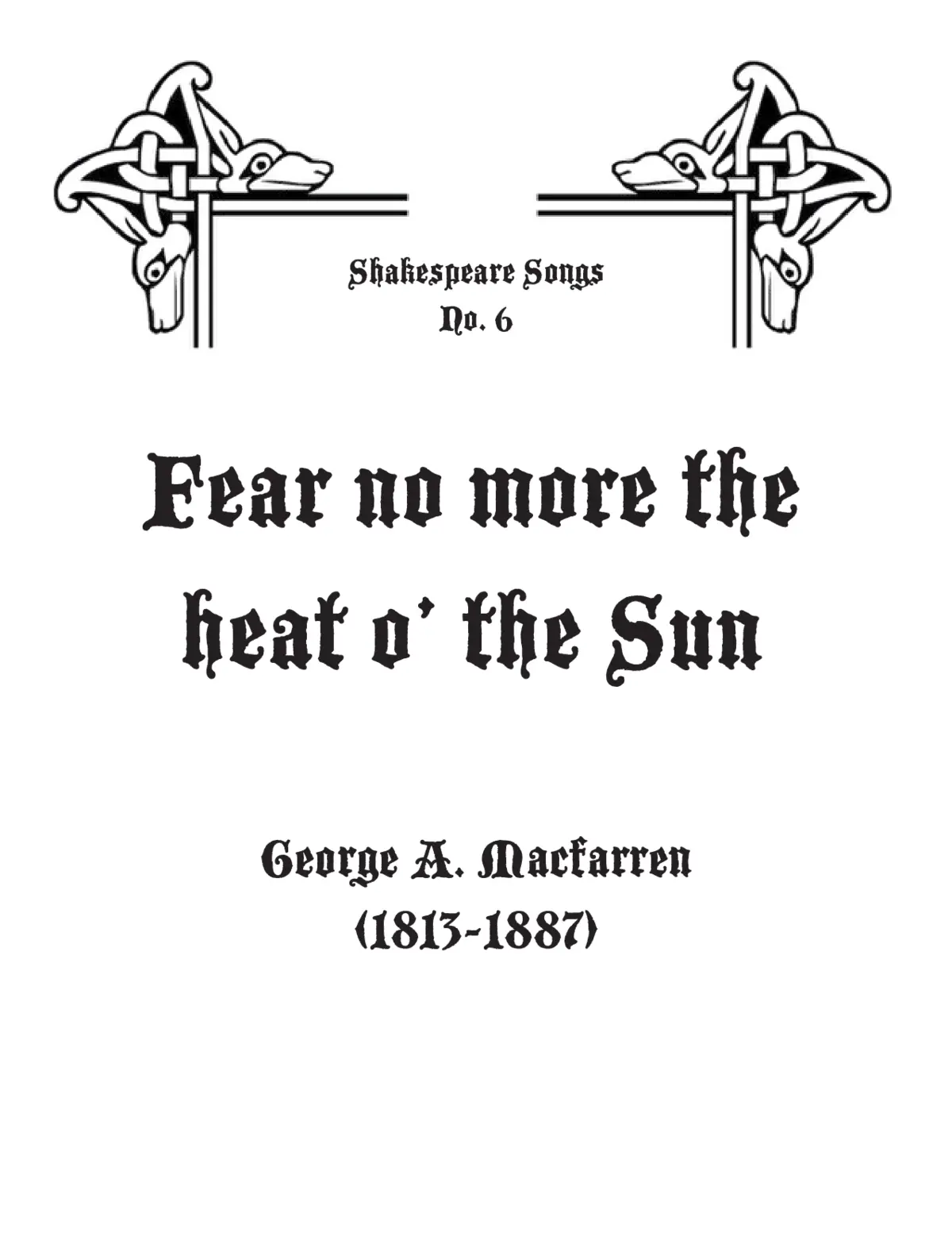 Fear no more the heat o' th' sun - Page 1