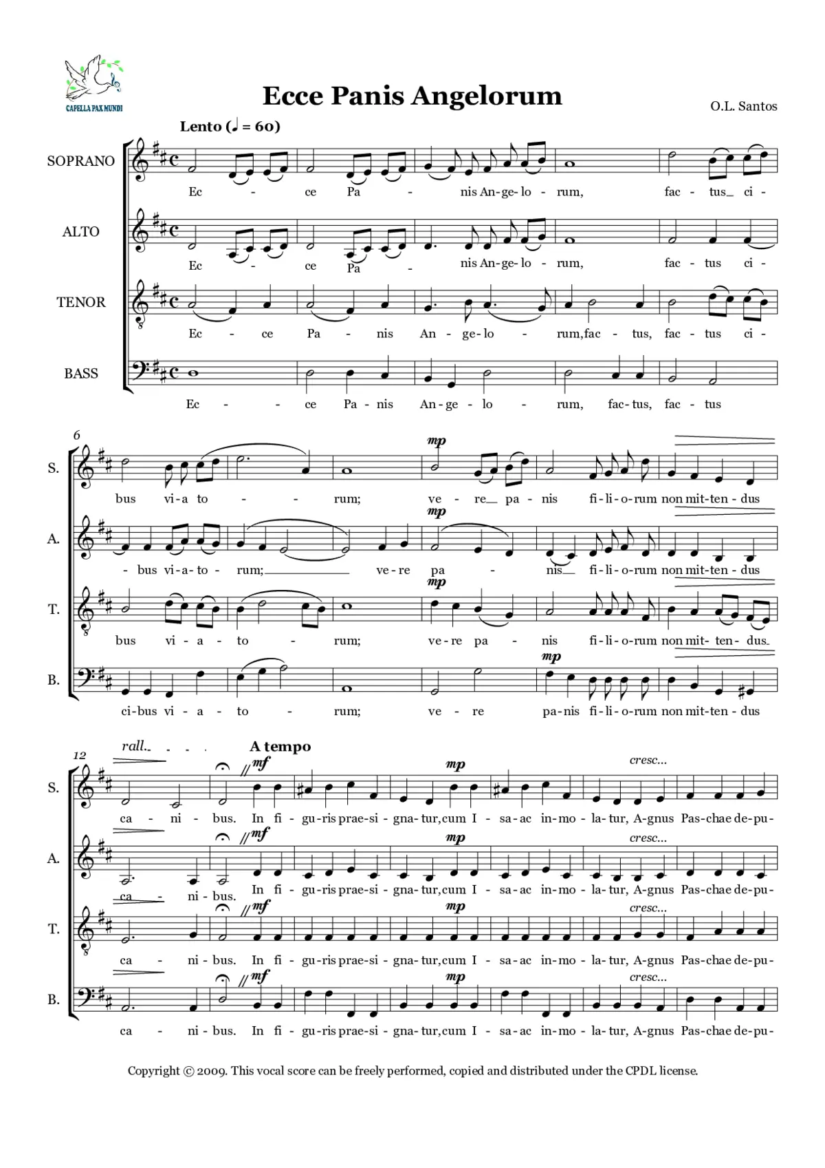 Ecce panis angelorum - Page 1