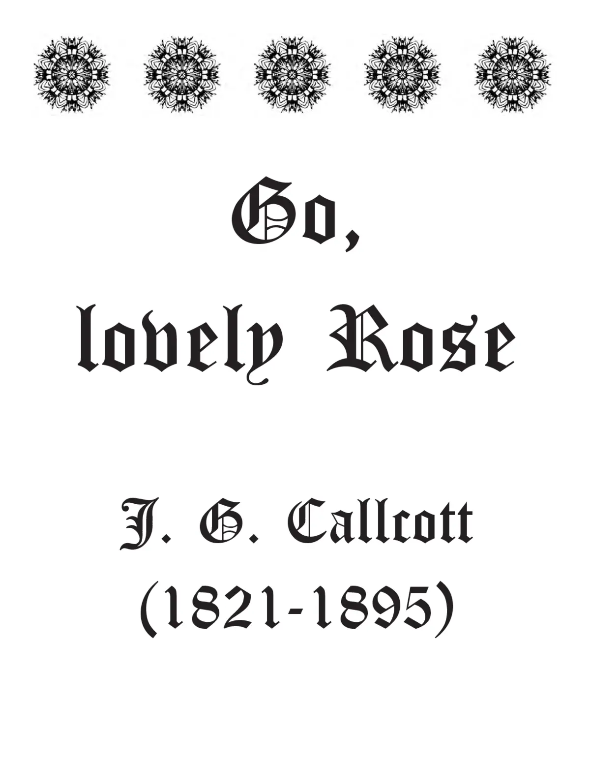 Go, lovely Rose - Page 1