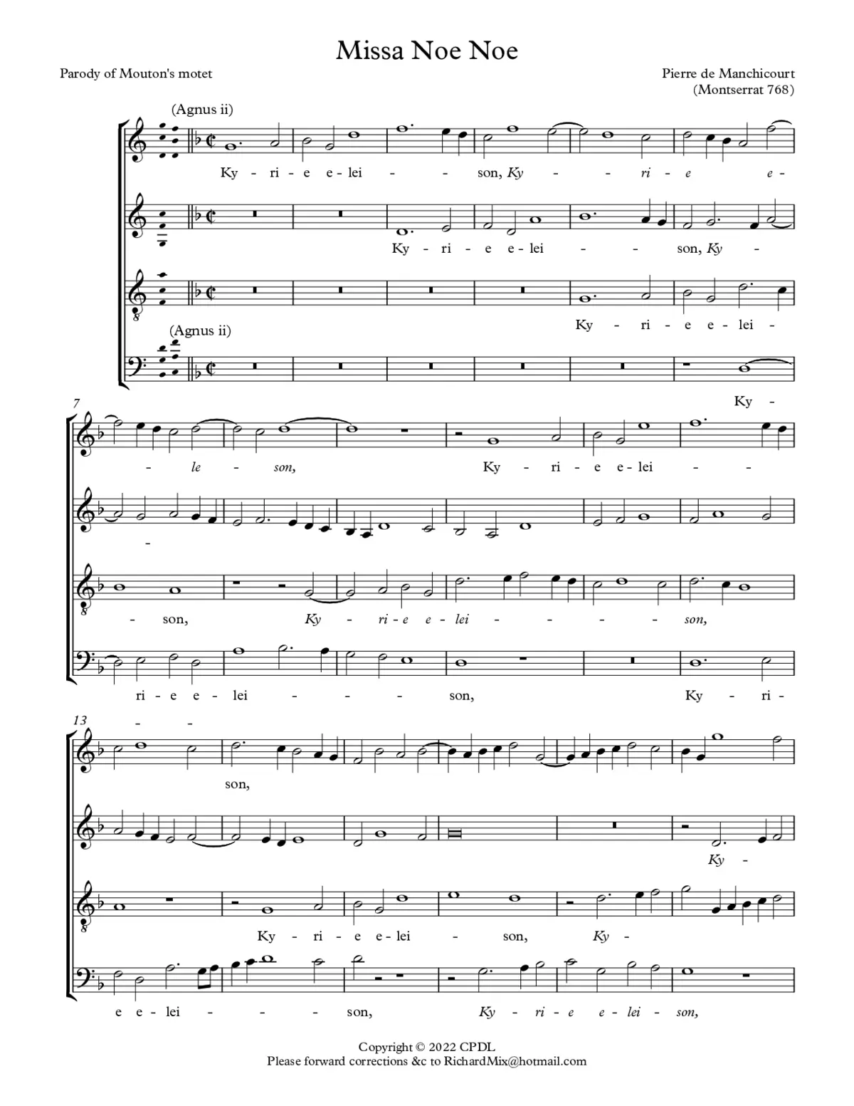 Missa Noe, noe - Page 1