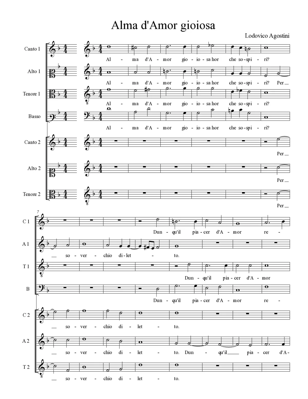 Alma d'Amor gioiosa - Page 1