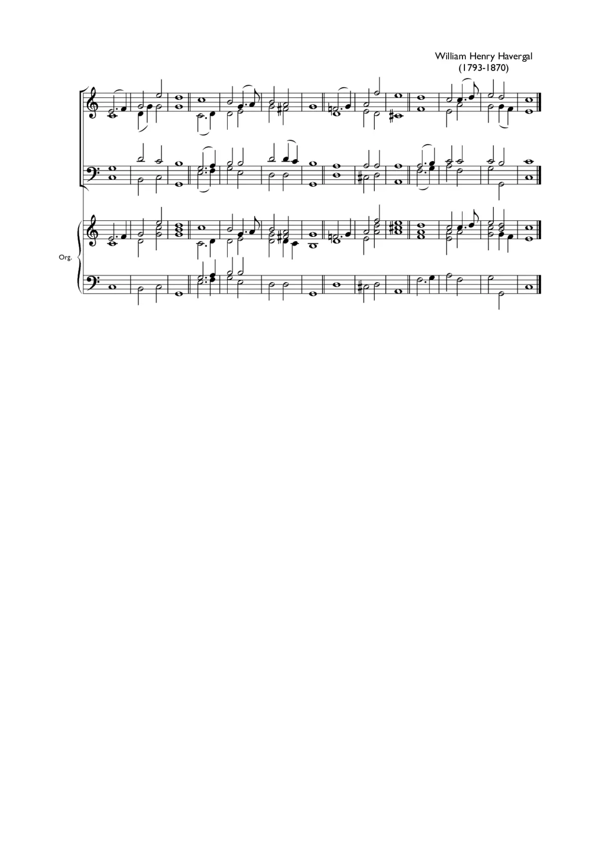 Double chant in C major VI - Page 1