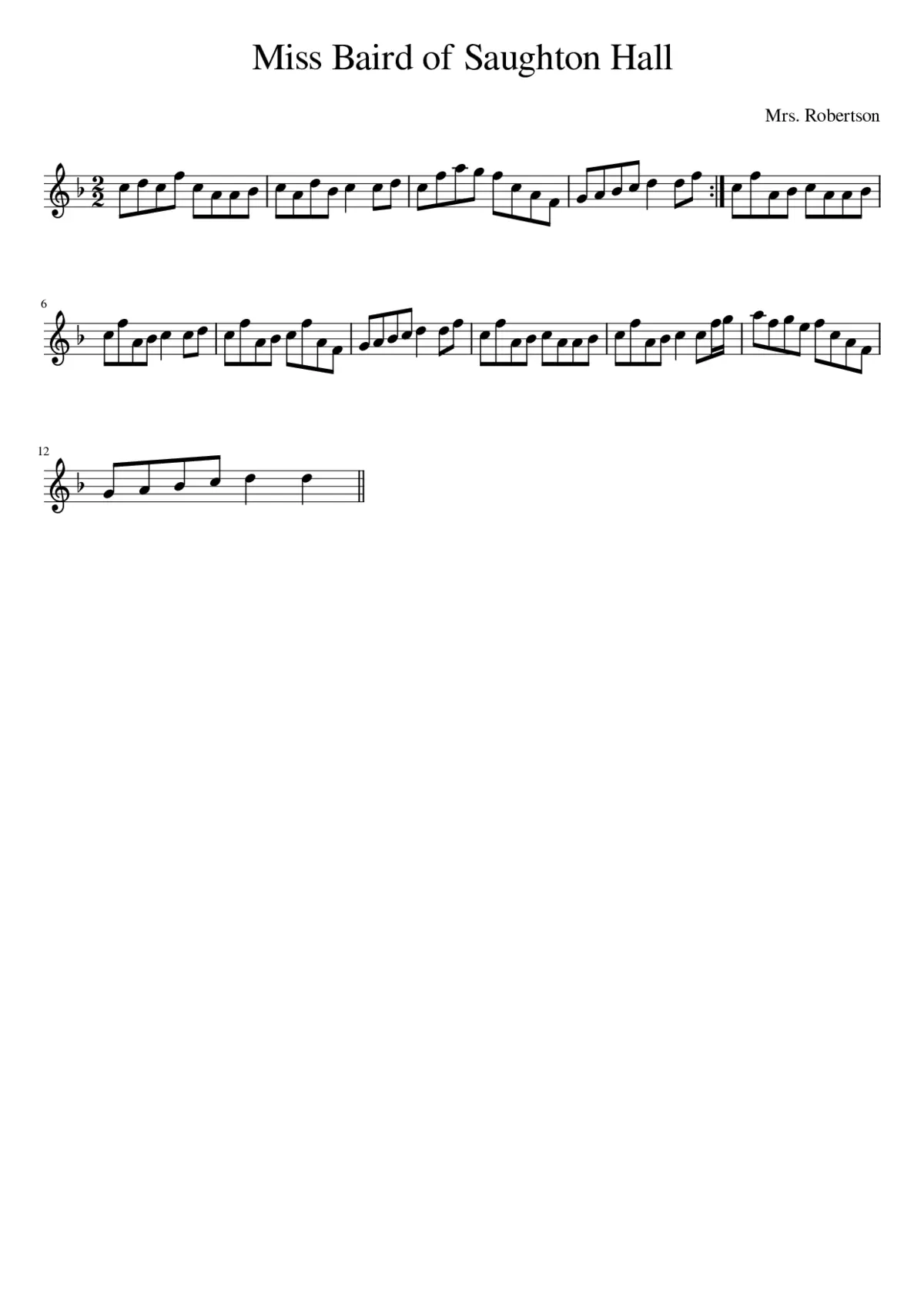 Miss Baird of Saughton Hall - Page 1