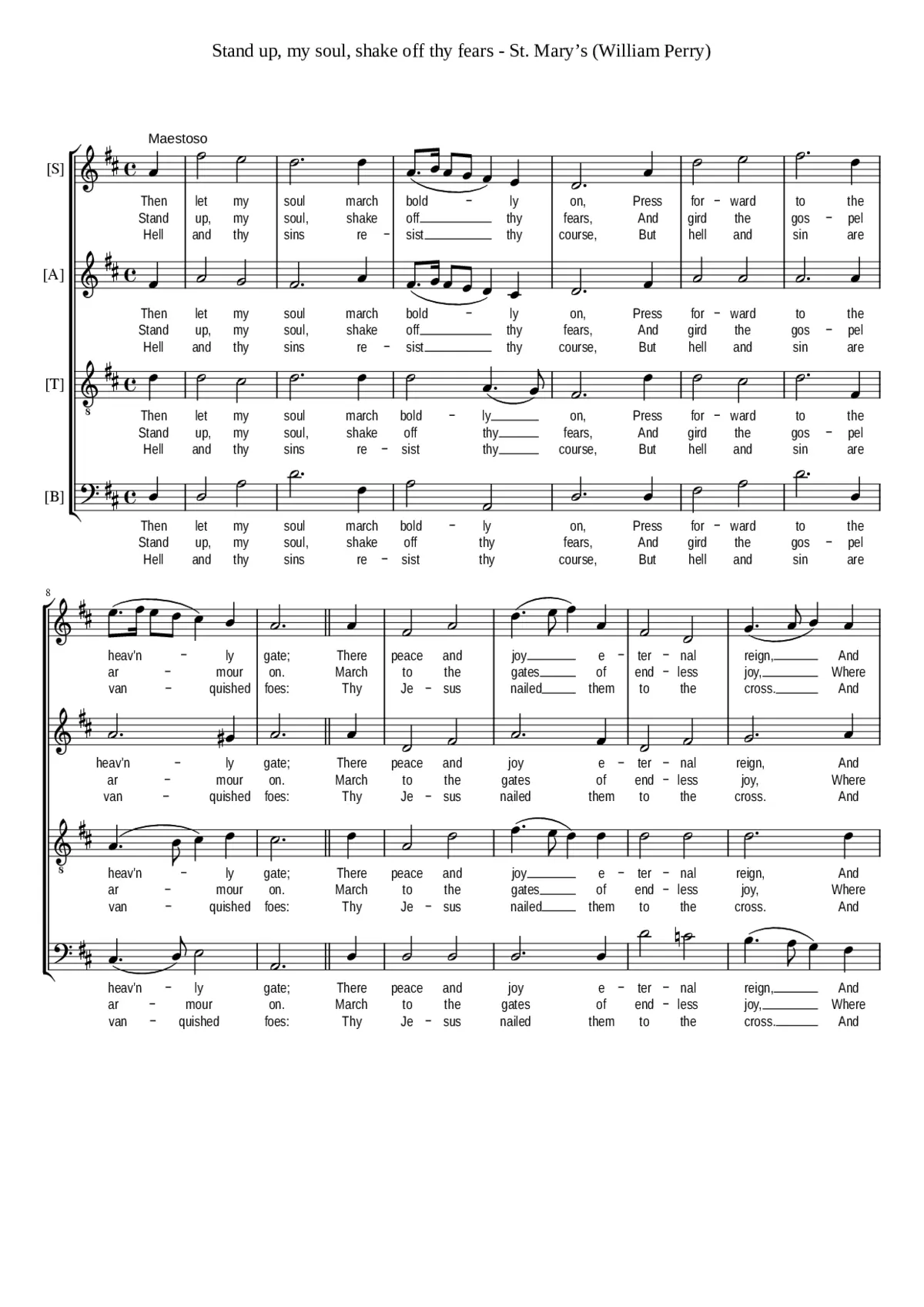 Stand up my soul shake off thy fears - Page 1