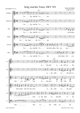 Selig sind die Toten, SWV 391