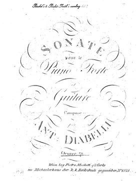 Sonate pour le piano forte et guitare