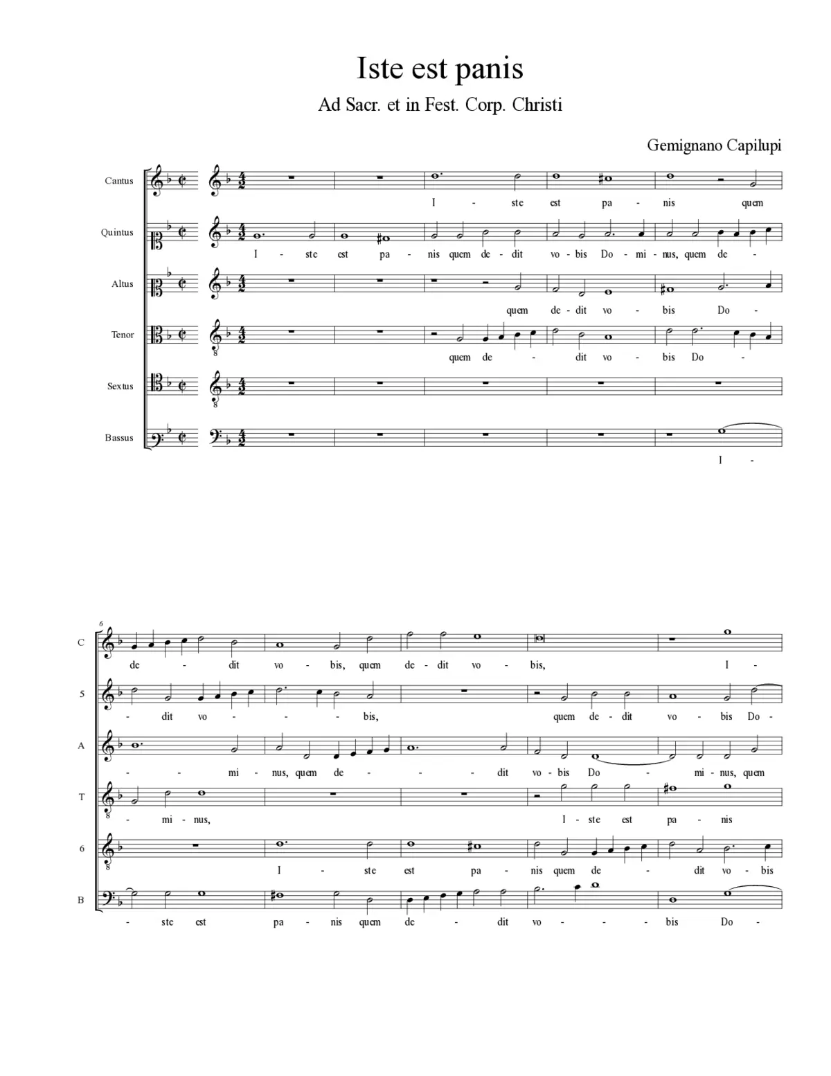 Iste est panis - Page 1