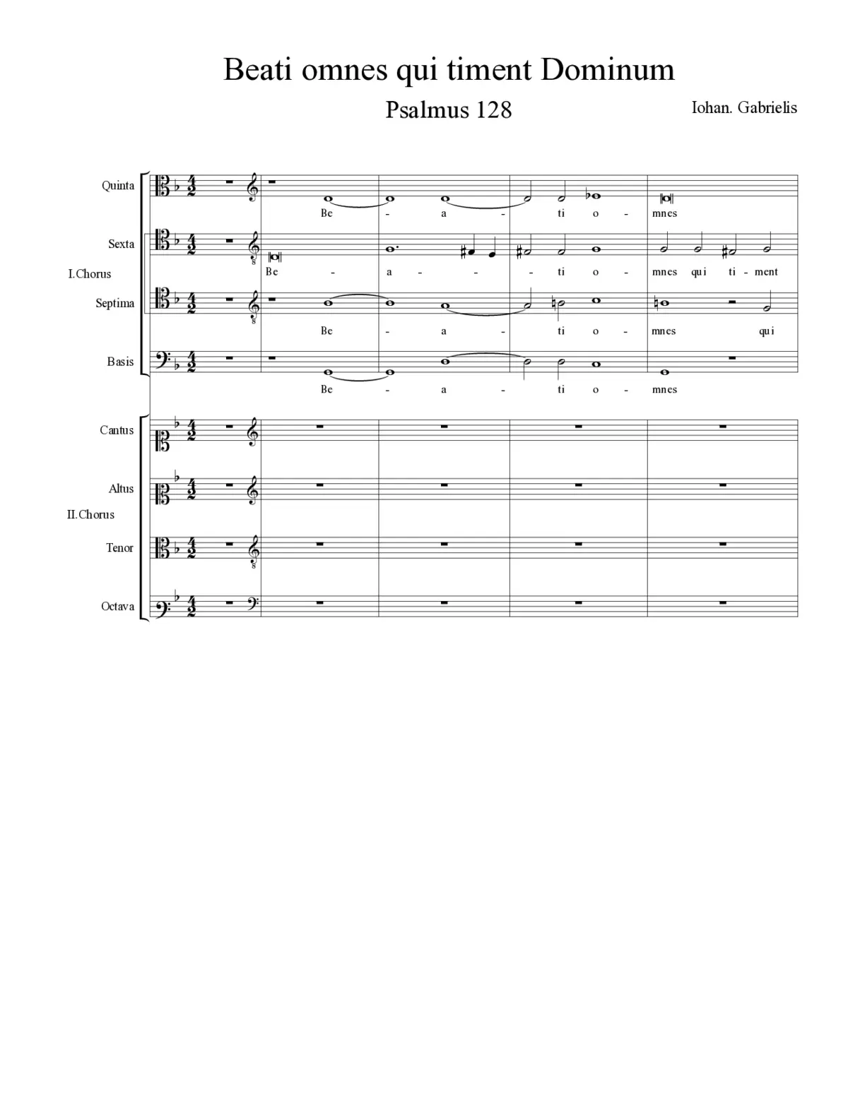 Beati omnes qui timent Dominum - Page 1