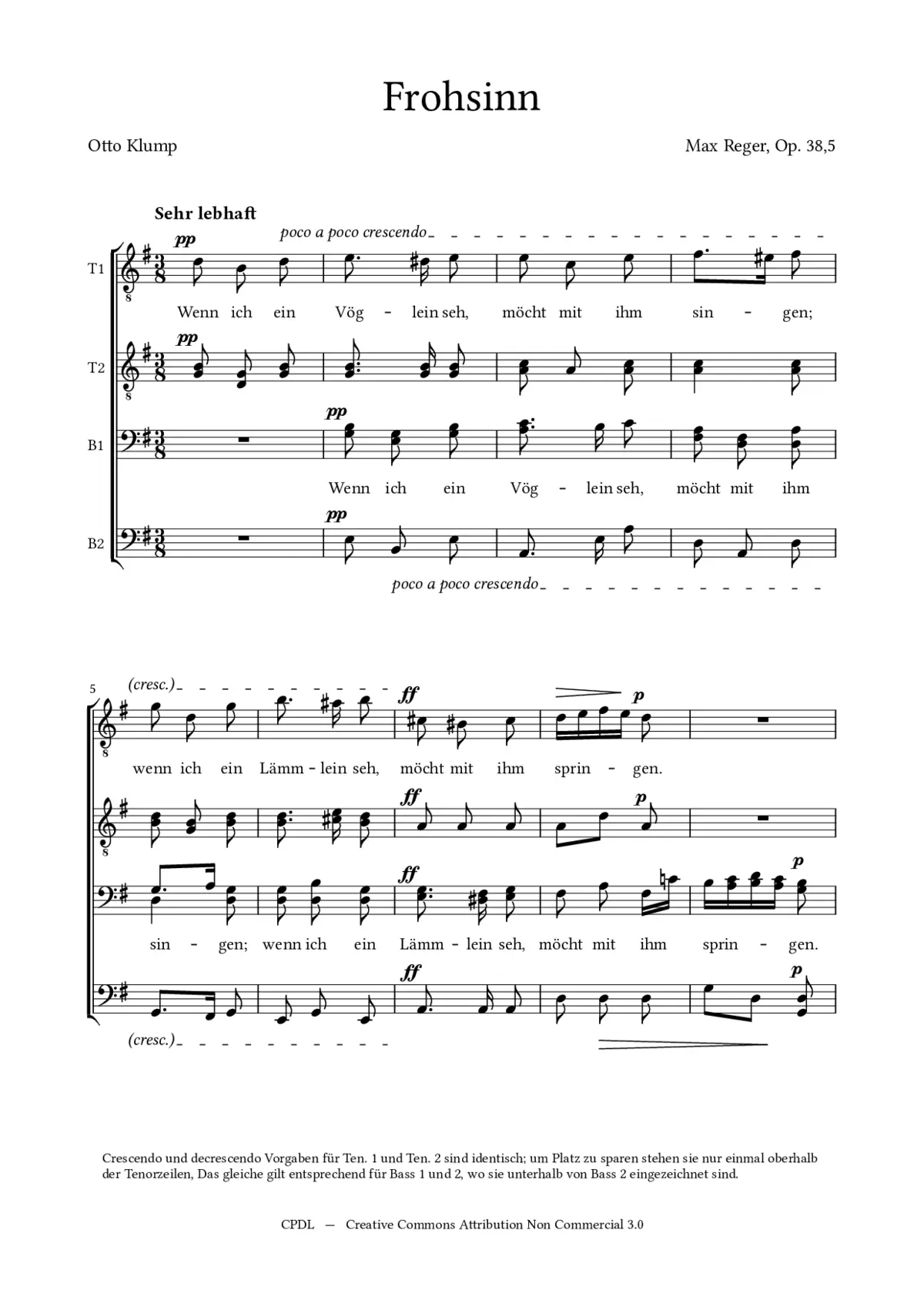 Frohsinn, Op. 38, No. 5 - Page 1