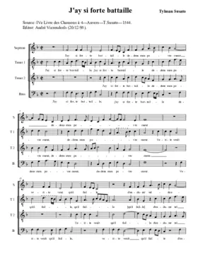 J'ay si forte battaille
