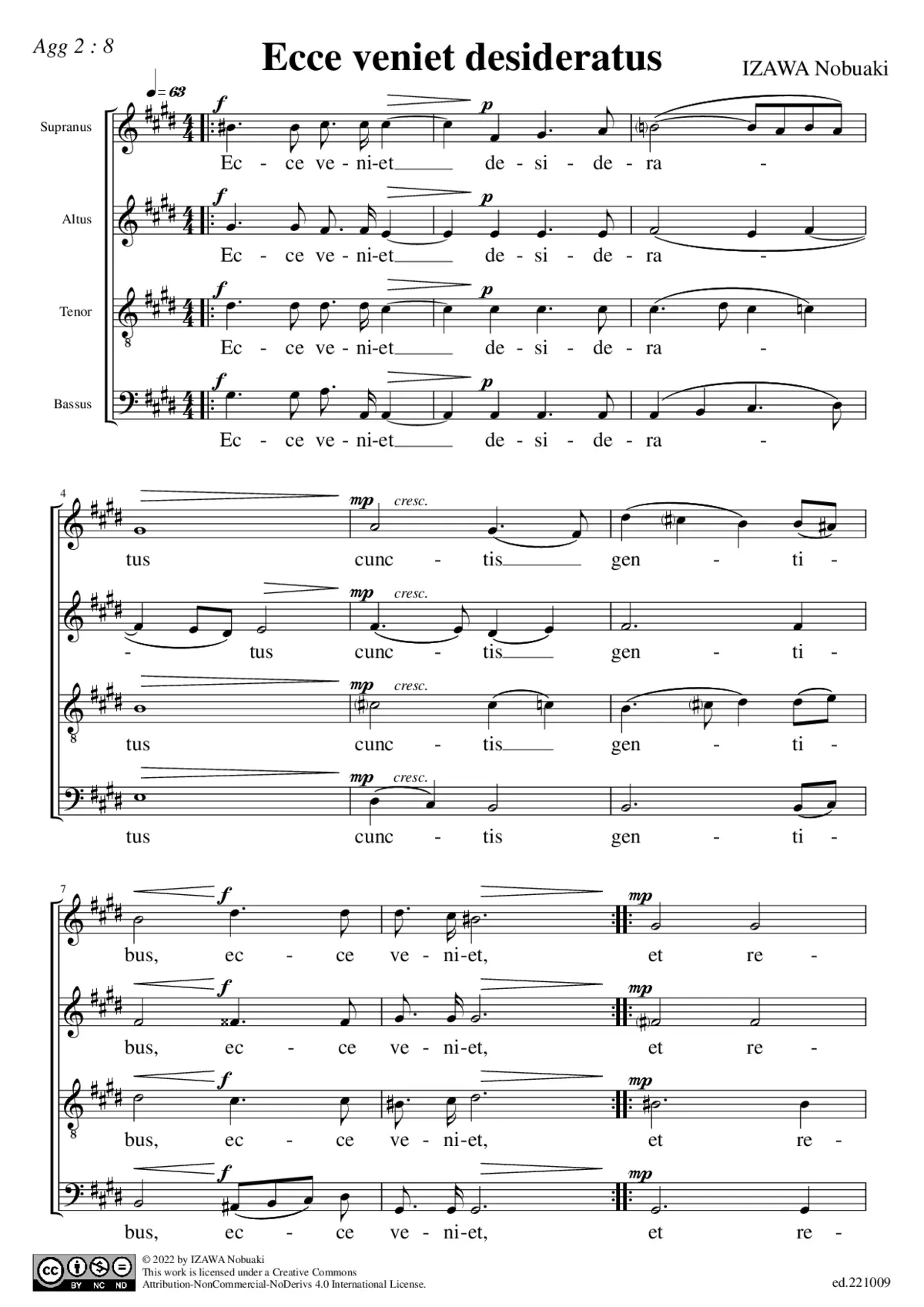 Ecce veniet desideratus - Page 1