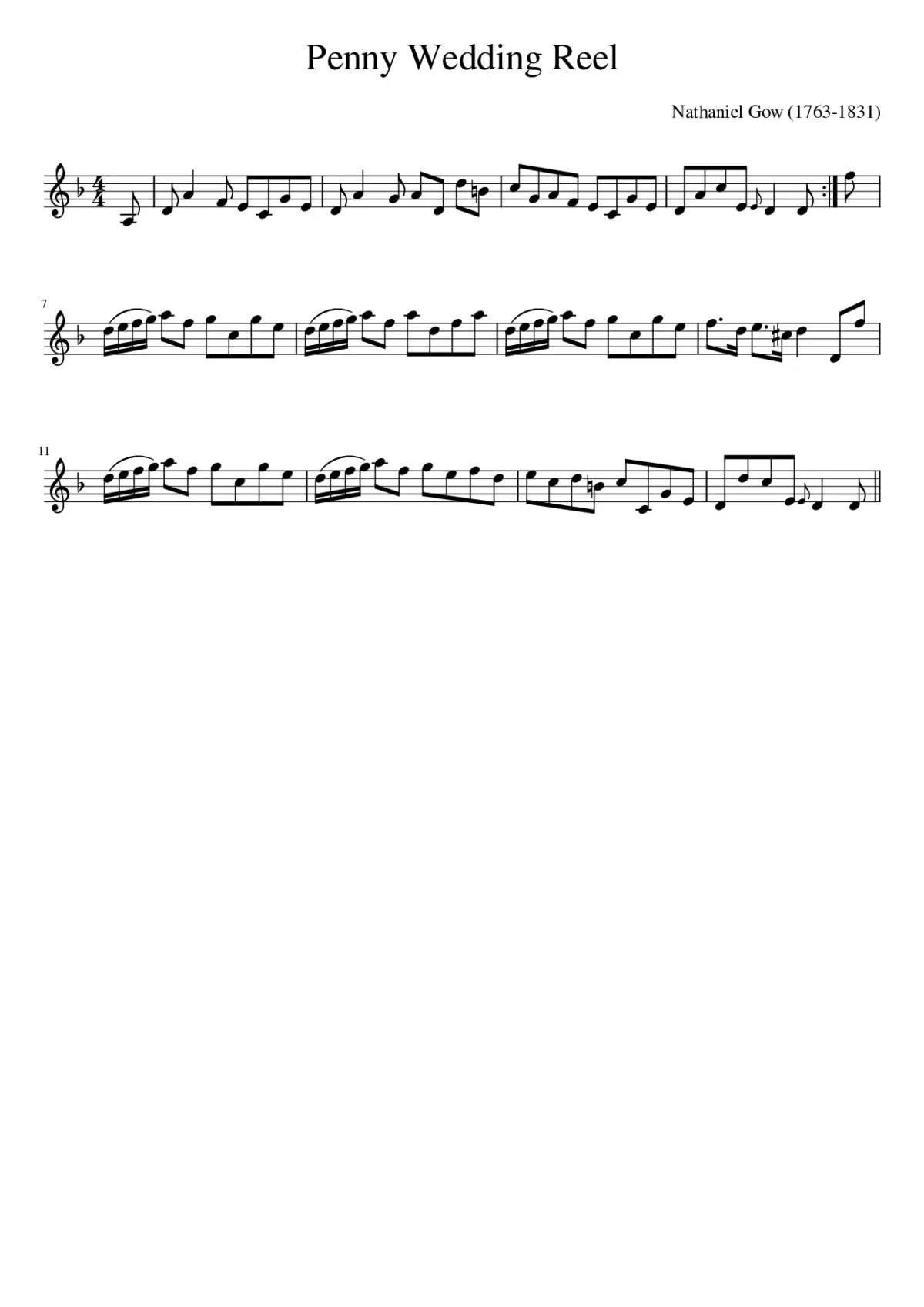 Penny Wedding Reel - Page 1