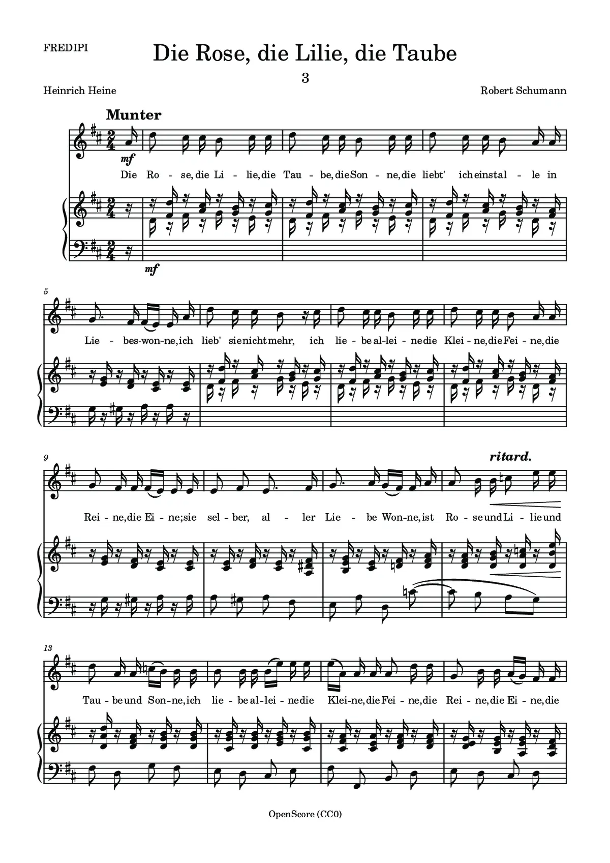 Die Rose, die Lilie - Page 1