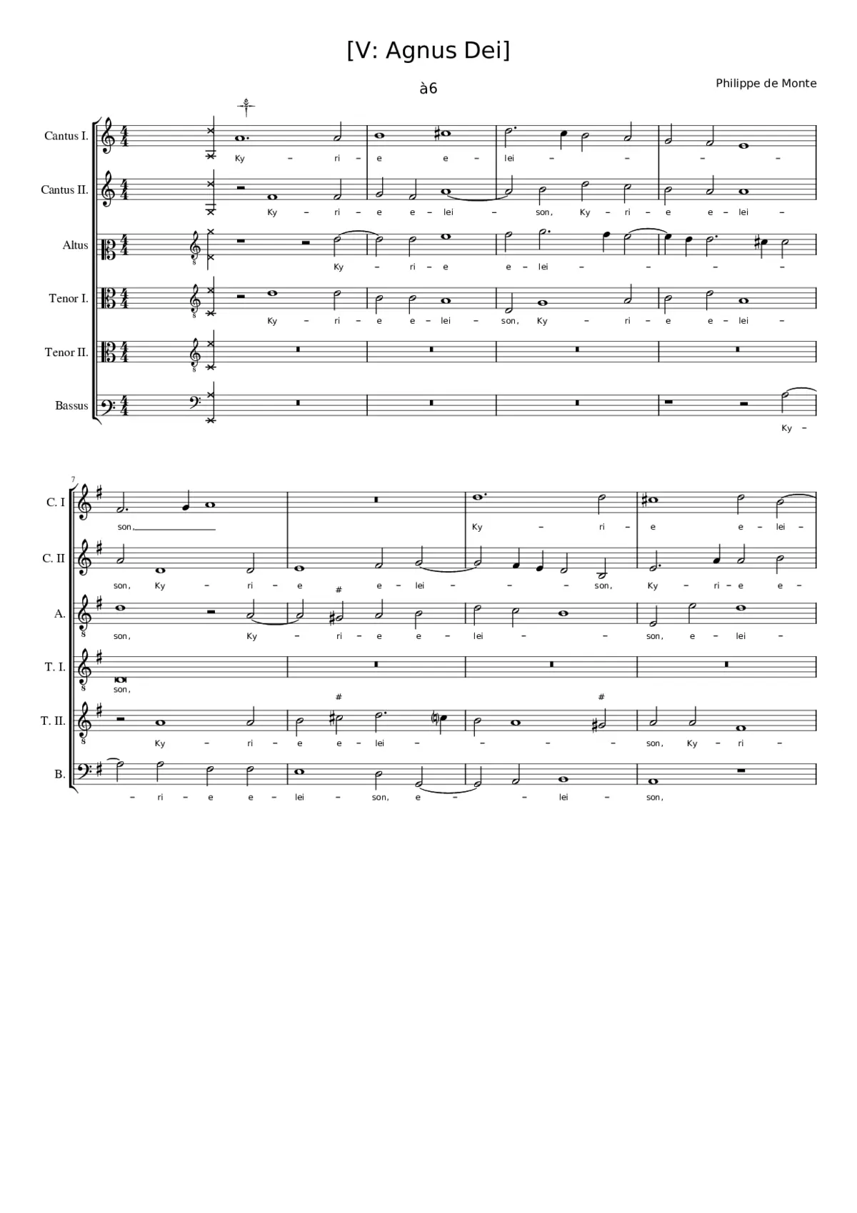 Missa Quomodo dilexi - Page 1