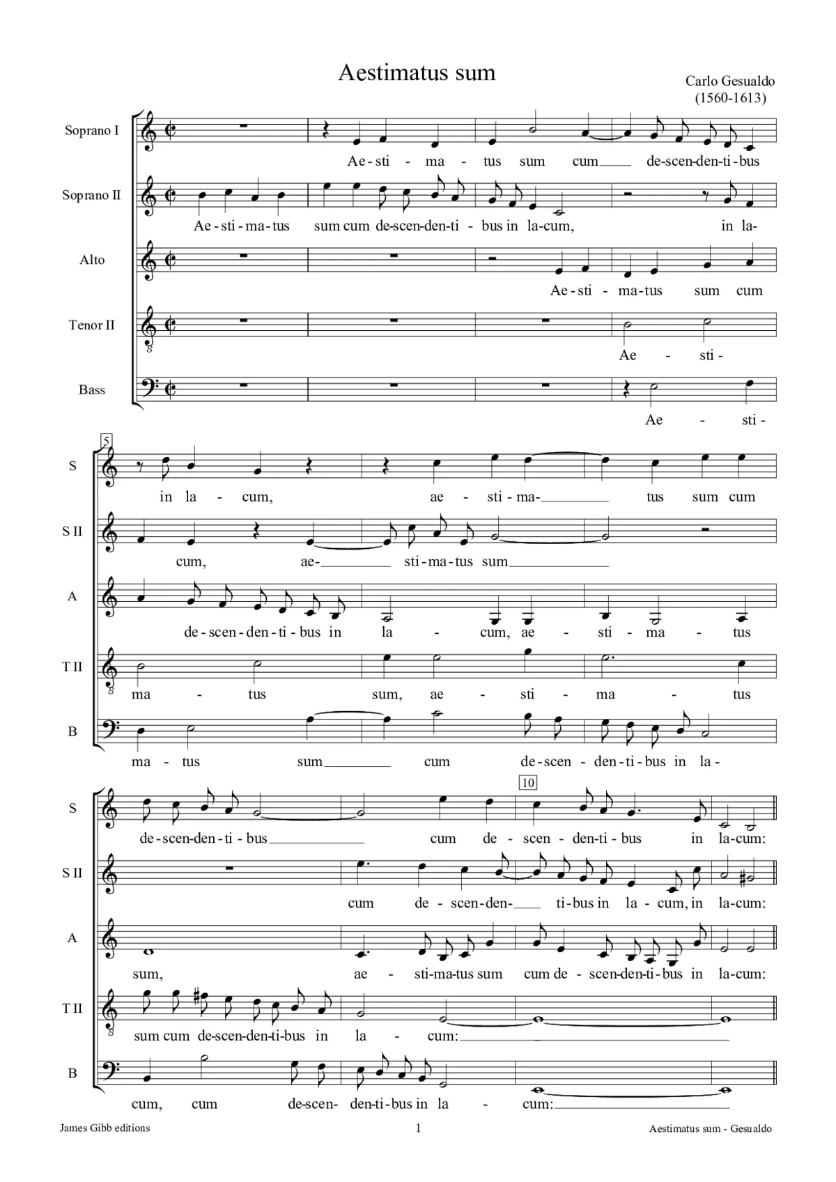 Aestimatus sum - Page 1