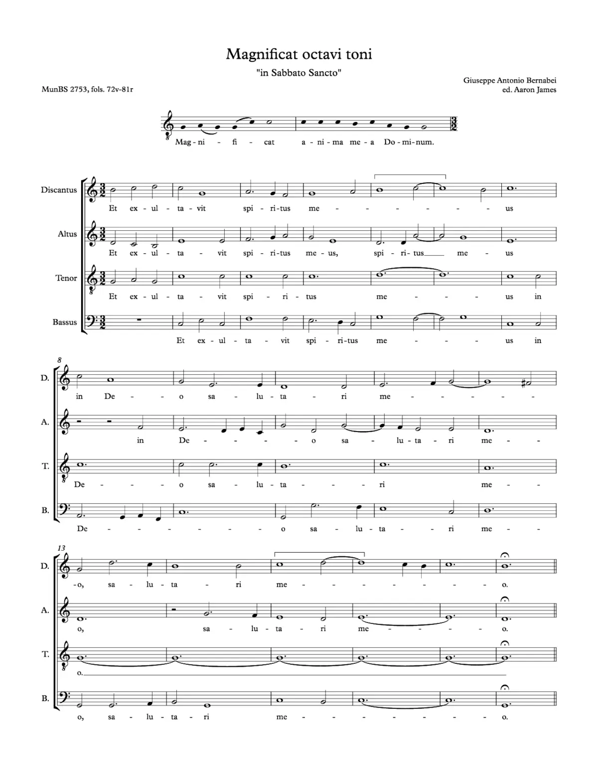 Magnificat octavi toni - Page 1