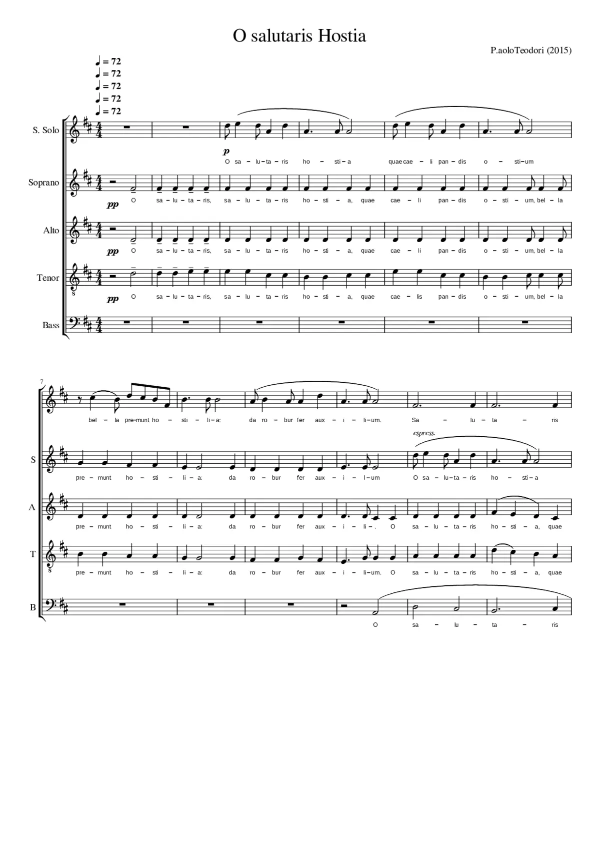 O salutaris hostia - Page 1