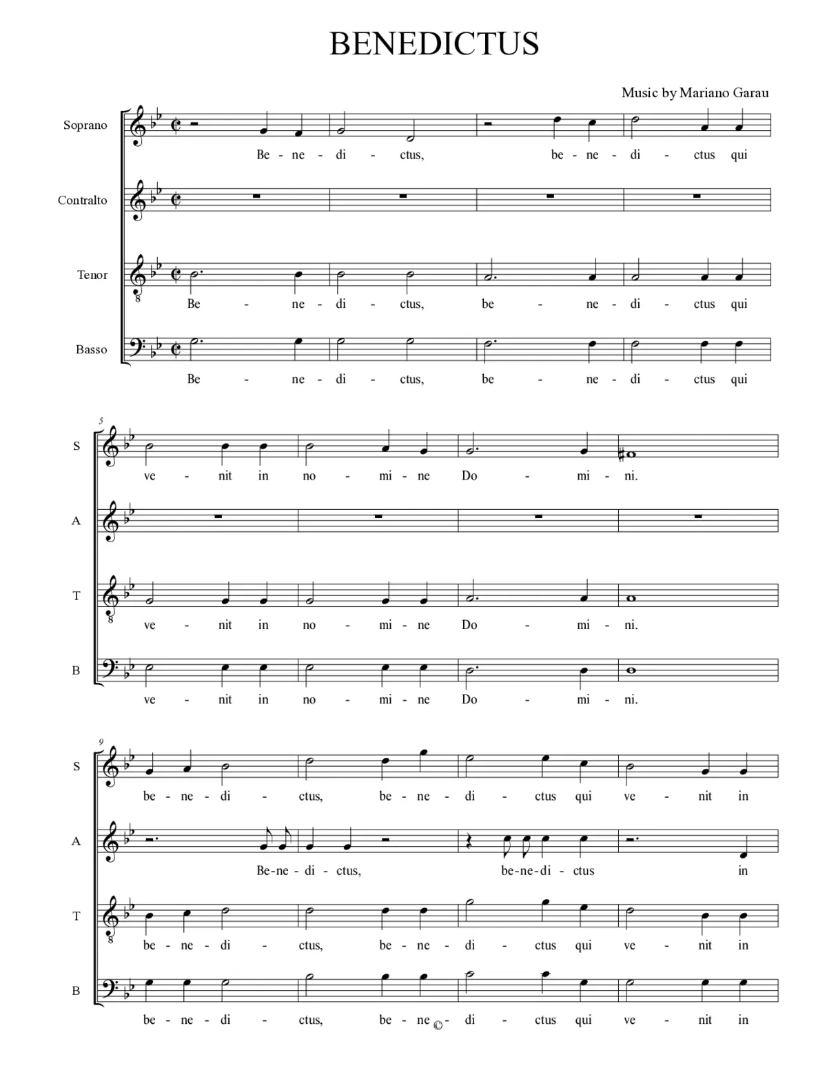 Benedictus - Page 1