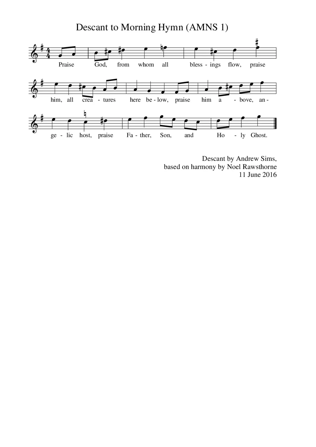 Morning Hymn - Page 1
