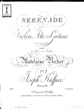 Serenade for Violin, Viola and Guitar