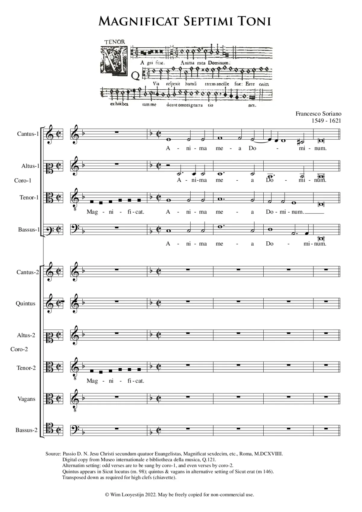Magnificat 7 (septimi toni) - Page 1