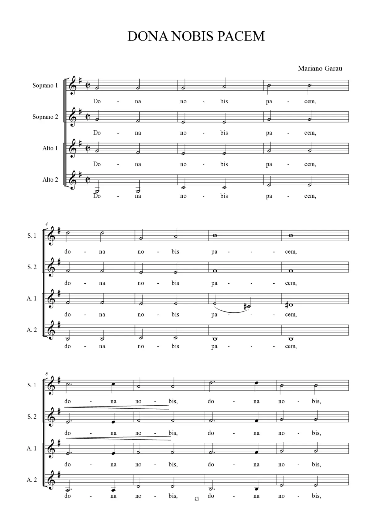 Dona nobis pacem - Page 1