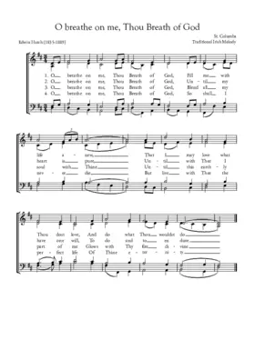 O breathe on me, Thou Breath of God
