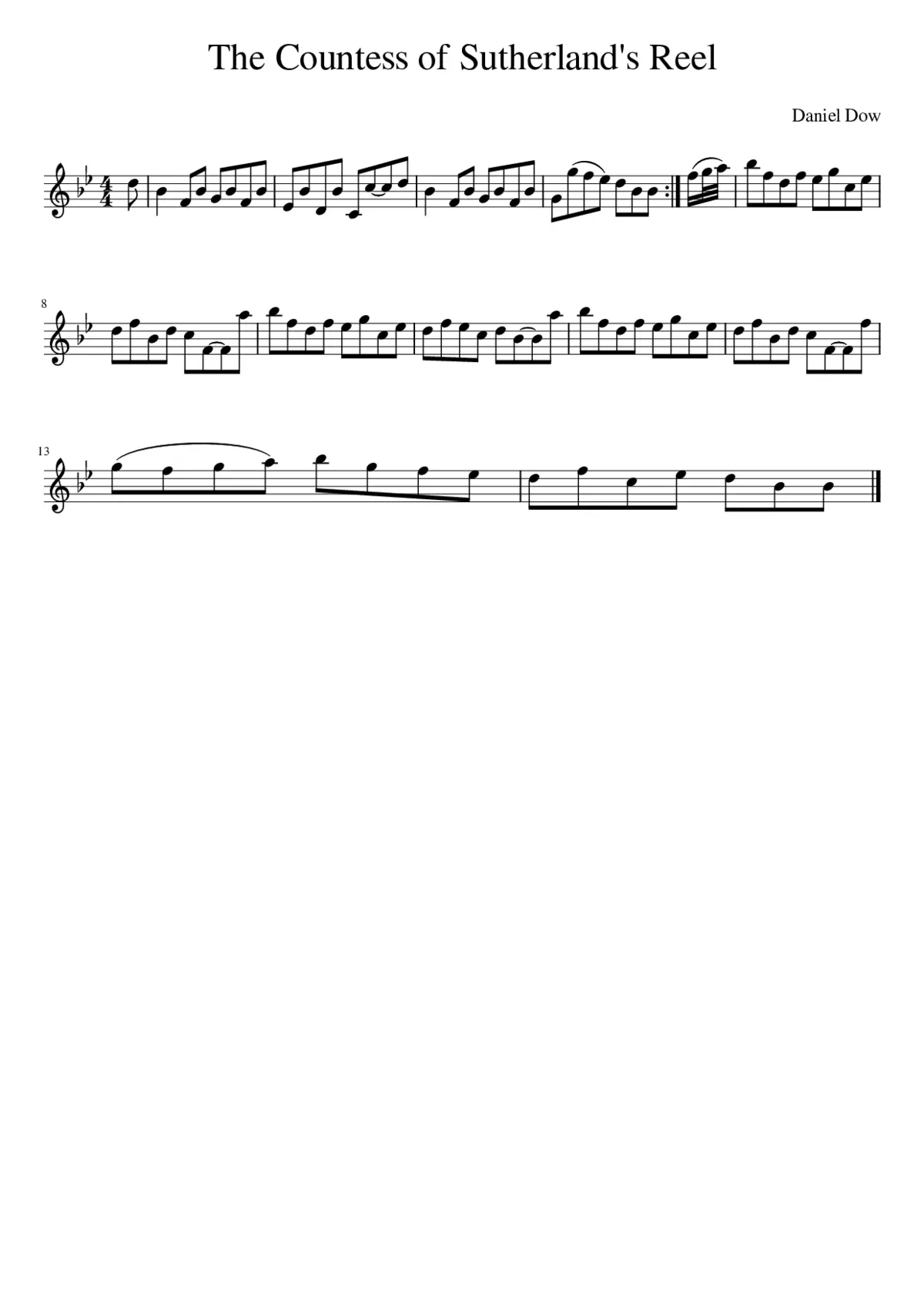 The Countess of Sutherland's Reel - Page 1