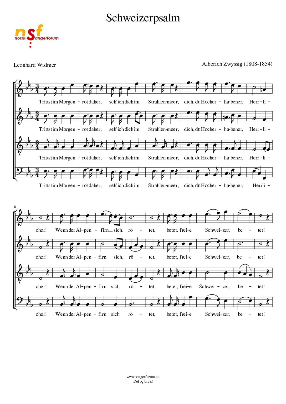 Schweizerpsalm - Page 1