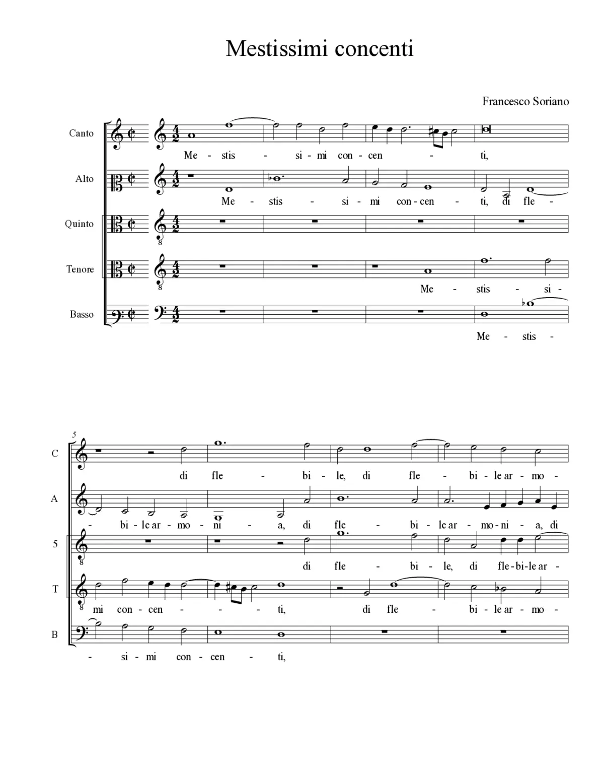 Mestissimi concenti - Page 1