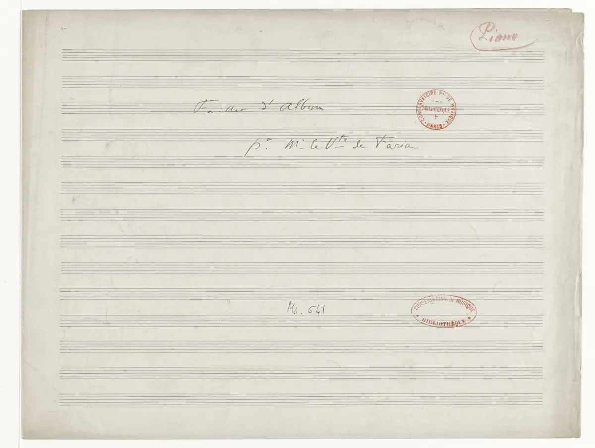 Feuillet d'album pour Mr. le Vte de Faria - Page 1